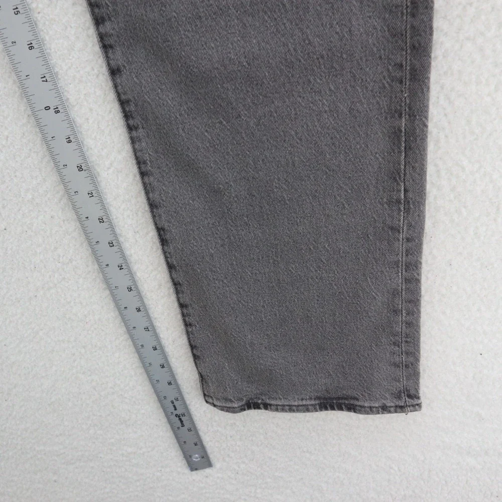 Levis 501 Jeans Mens 38x32 Gray Original Button Fly Stretch Denim Grunge Punk